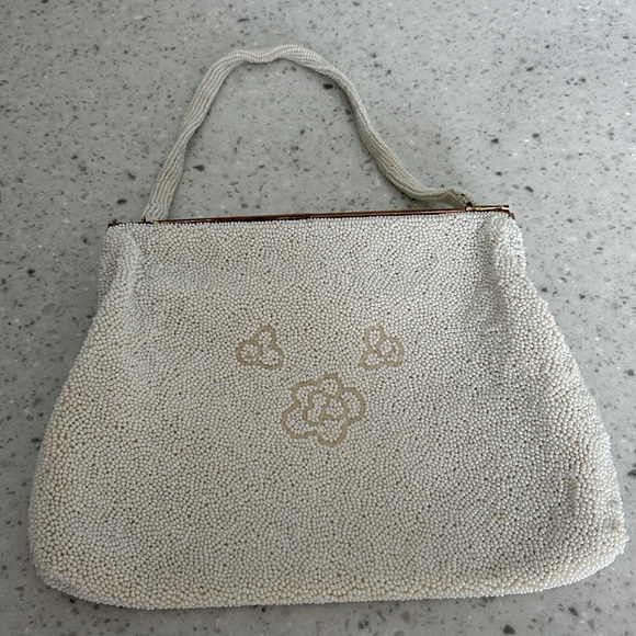 Vintage bag with ivory beading from Paris France - Picture 4 of 6